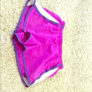 Purple and white girl athletic shorts